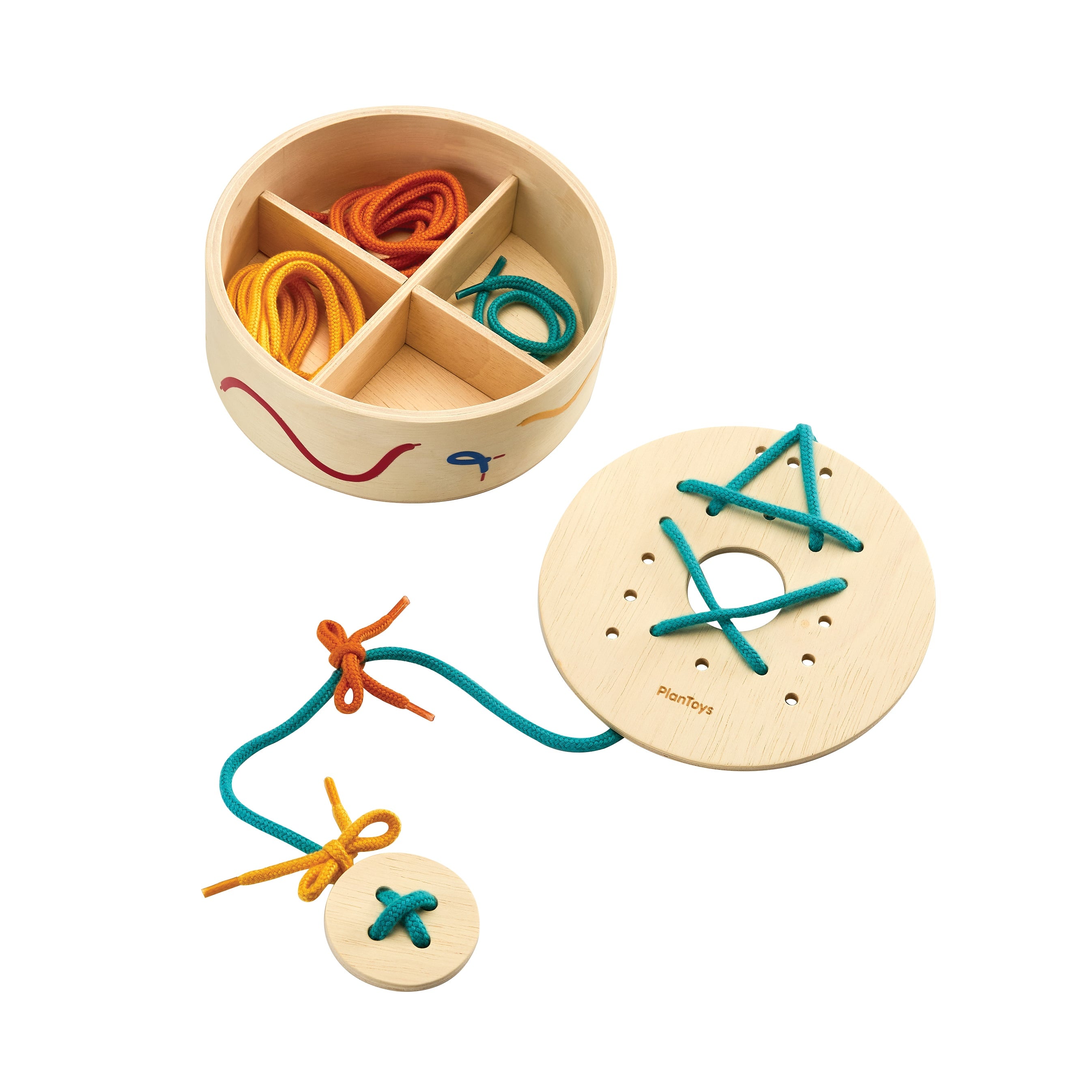 ชุดของเล่นไม้ PLANTOYS ชุดกระดานร้อยเชือก สำหรับเด็กอายุ 3 ปีขึ้นไป_0