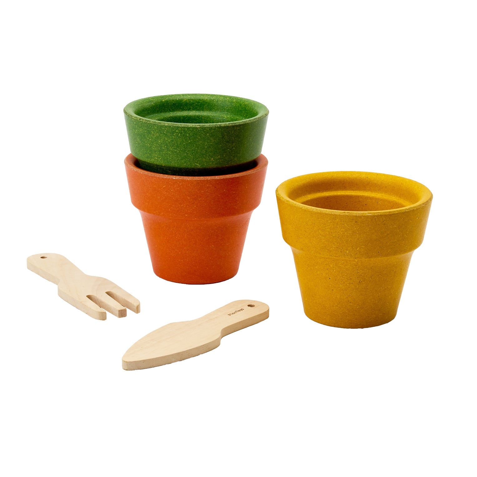 ชุดของเล่นไม้ PLANTOYS ชุดกระถาง 3 สี สำหรับเด็กอายุ 3 ปีขึ้นไป_0