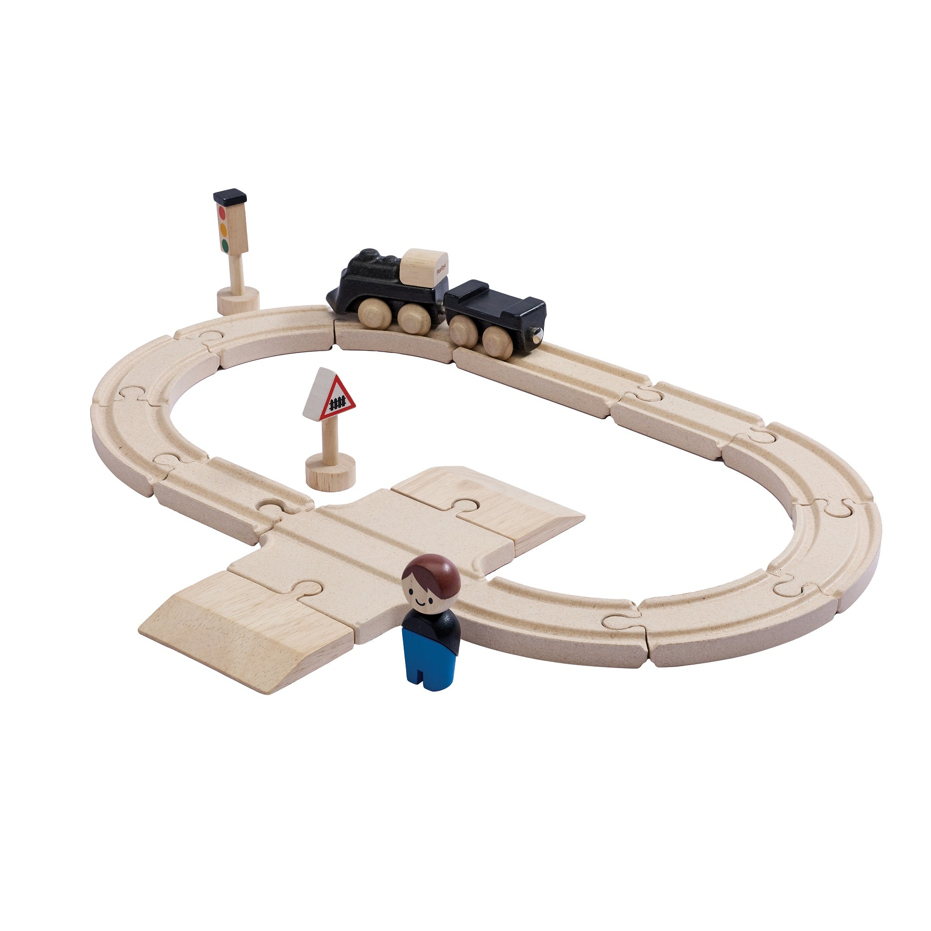 ชุดของเล่นไม้ PLANTOYS ชุดรถไฟเริ่มต้น สำหรับเด็กอายุ 3 ปีขึ้นไป_0