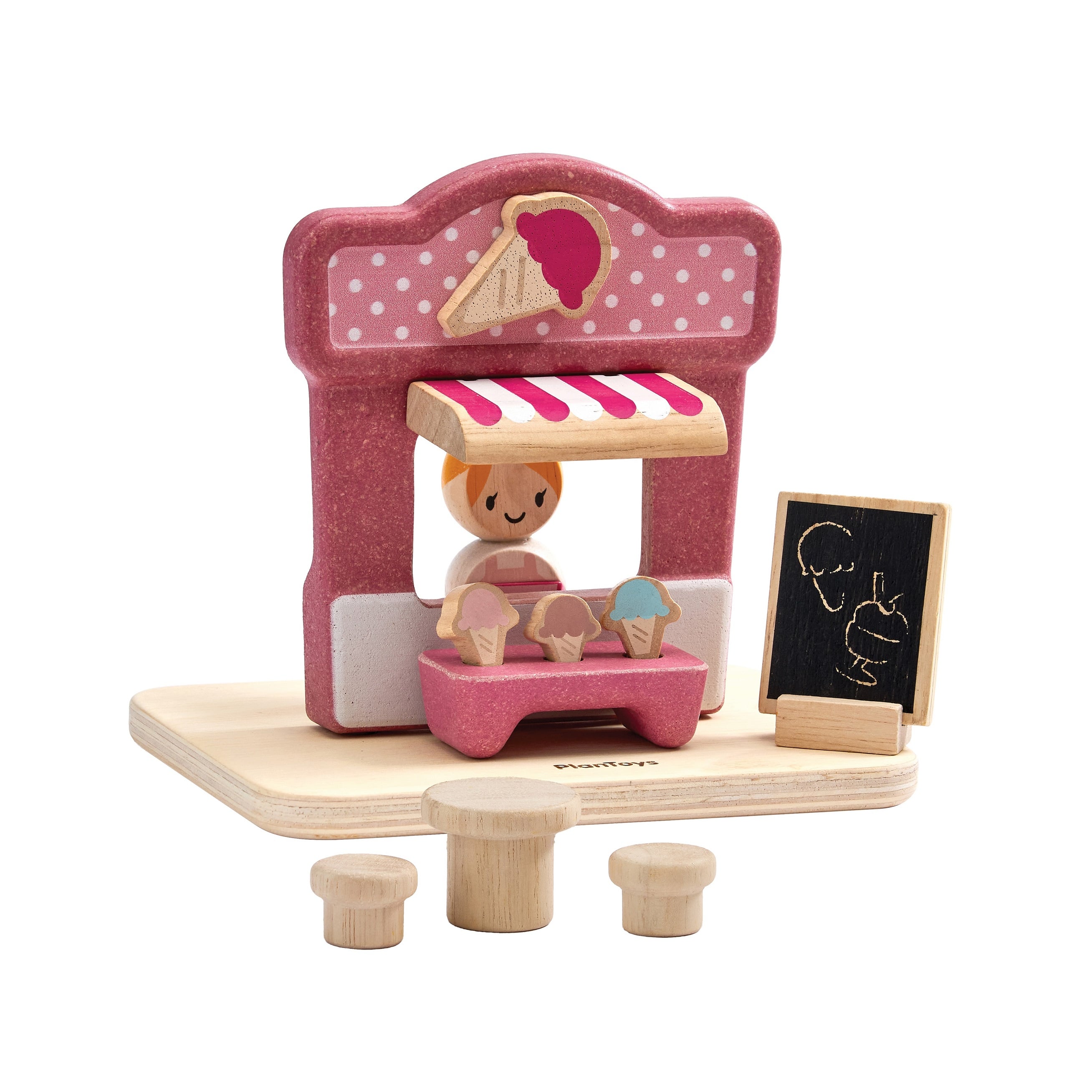 ชุดของเล่นไม้ PLANTOYS ร้านไอศรีม สำหรับเด็กอายุ 3 ปีขึ้นไป_0