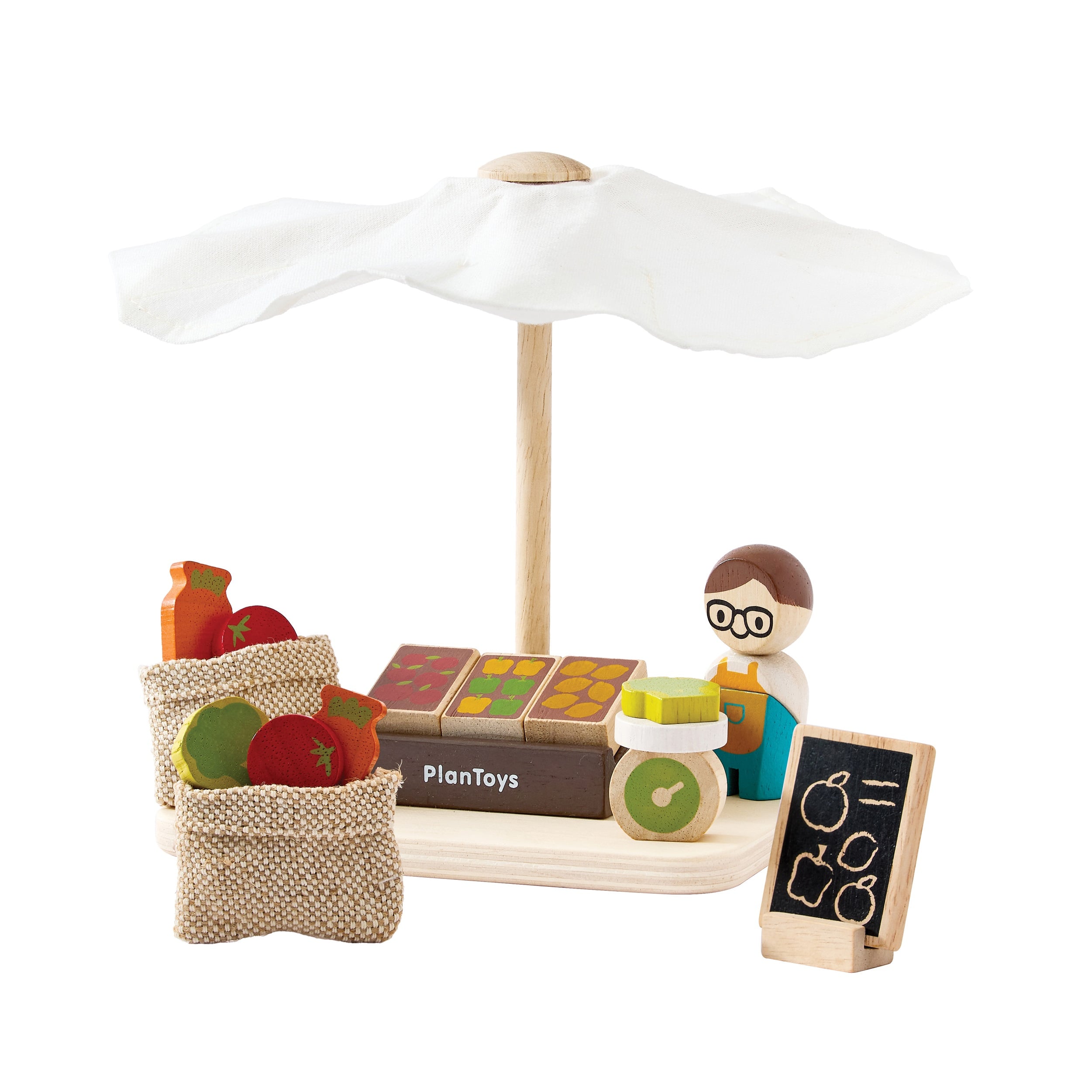 ชุดของเล่นไม้ PLANTOYS ตลาดเกษตรกร สำหรับเด็กอายุ 3 ปีขึ้นไป_0