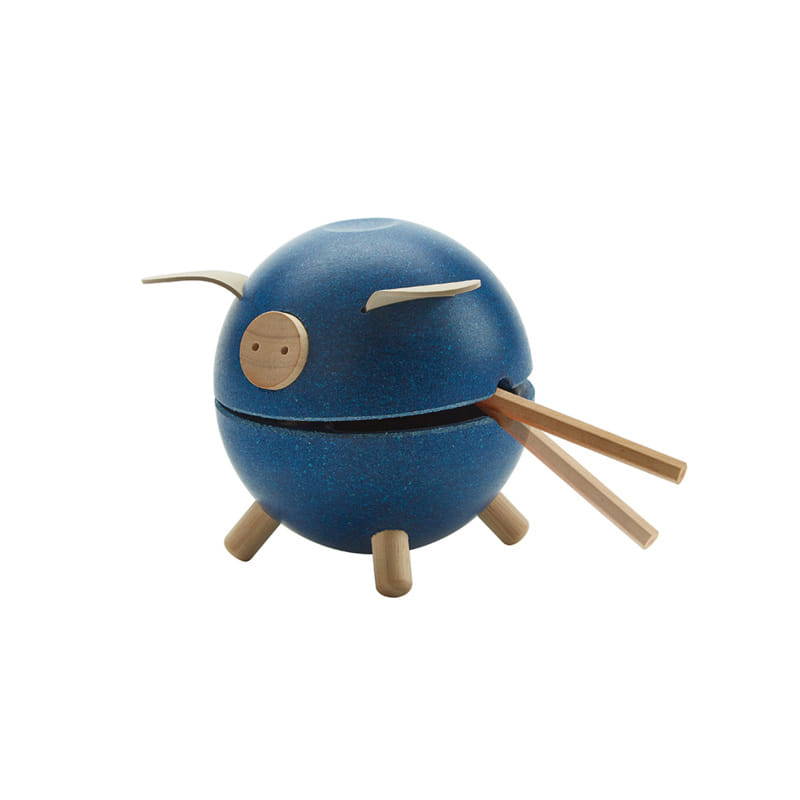 ชุดของเล่นไม้ PLANTOYS กระปุกออมสินหมู-สีน้ำเงิน สำหรับเด็กอายุ 3 ปีขึ้นไป_3