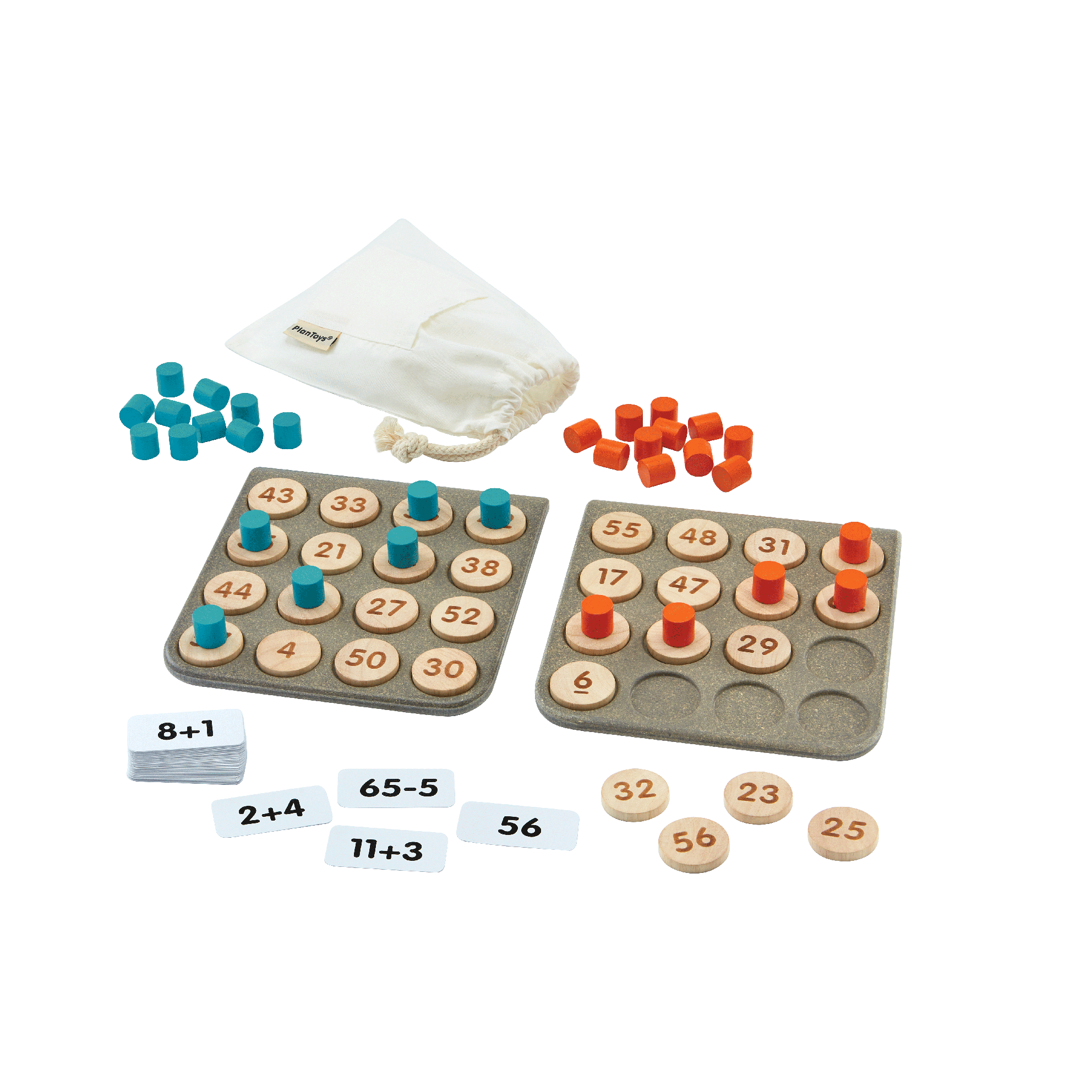 ชุดของเล่นไม้ PLANTOYS เกมบิงโกคิดเลข สำหรับเด็กอายุ  3-99 ปี_0