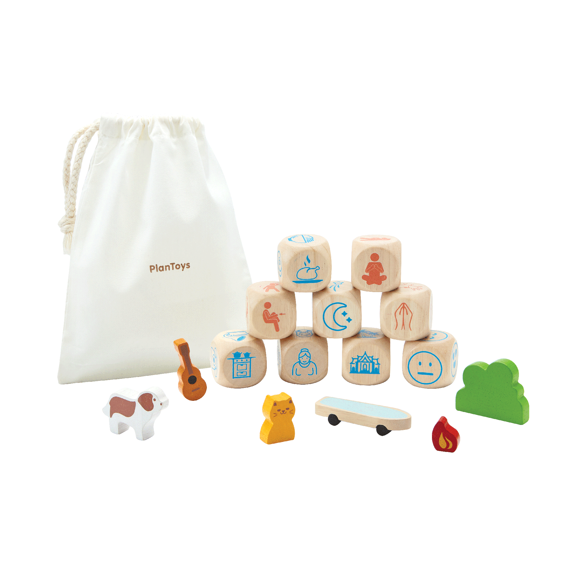 ชุดของเล่นไม้ PLANTOYS เกมลูกเต๋าเล่าเรื่อง สำหรับเด็กอายุ  3-99 ปี_0