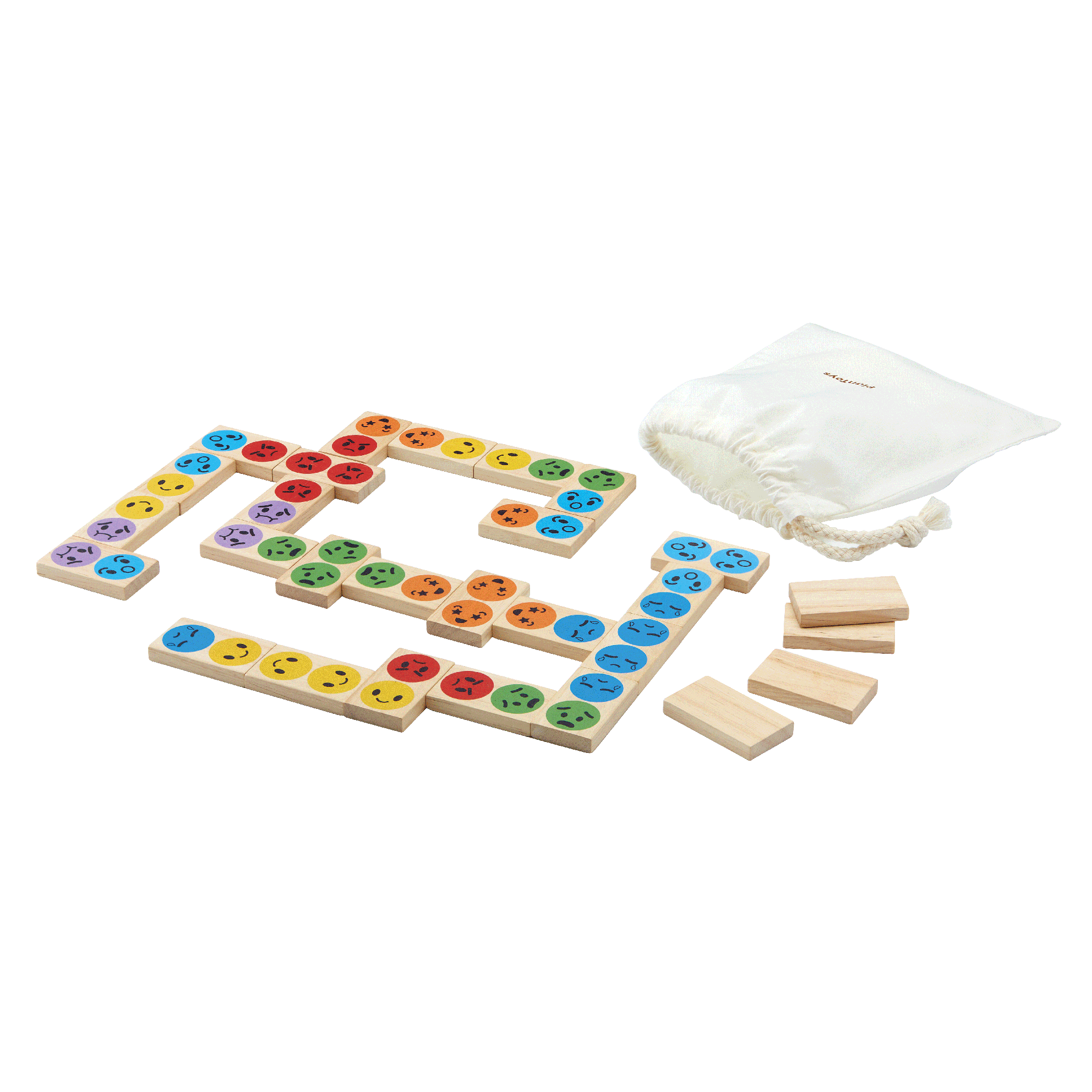 ชุดของเล่นไม้ PLANTOYS โดมิโนบอกอารมณ์ สำหรับเด็กอายุ  3-99 ปี_0