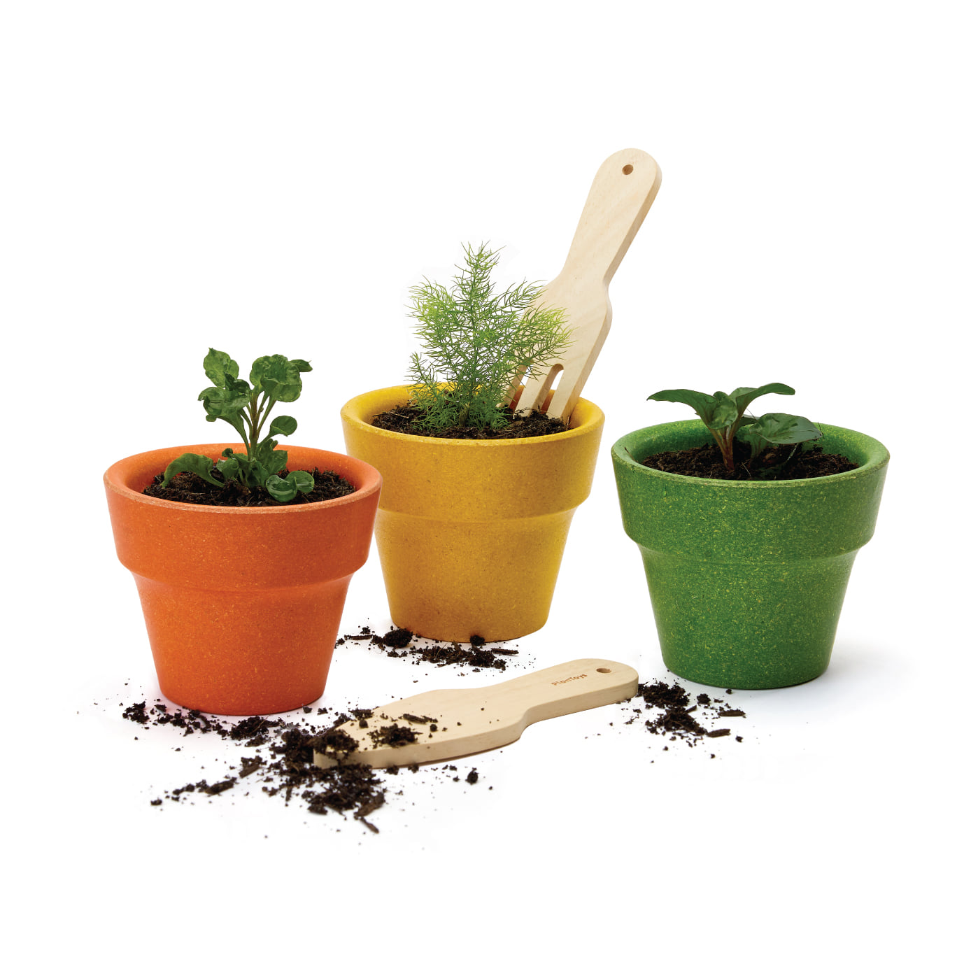 ชุดของเล่นไม้ PLANTOYS ชุดกระถาง 3 สี สำหรับเด็กอายุ 3 ปีขึ้นไป_2