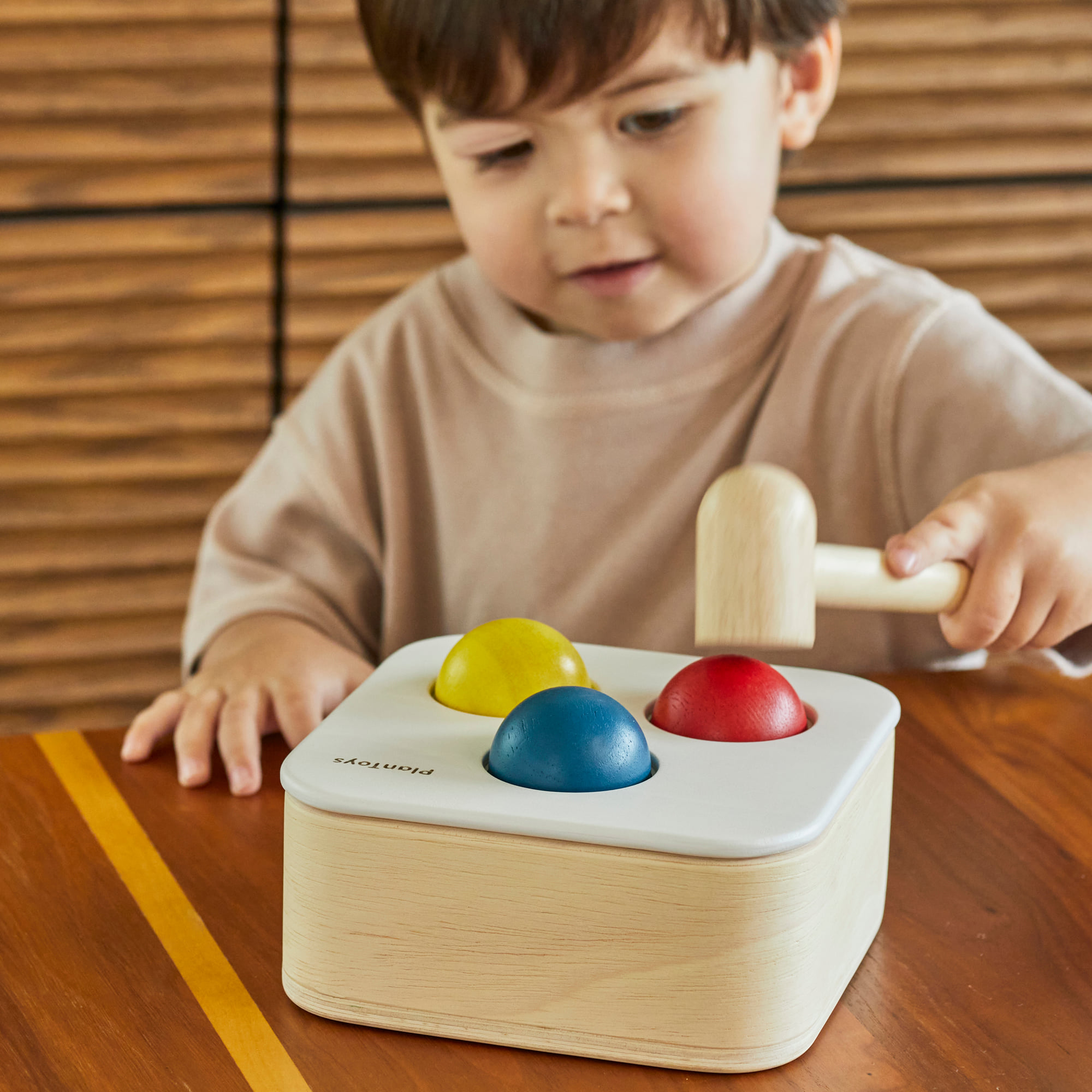 ชุดของเล่นไม้ PLANTOYS กล่องตอกลูกบอล สำหรับเด็กอายุ 12 เดือนขึ้นไป_3