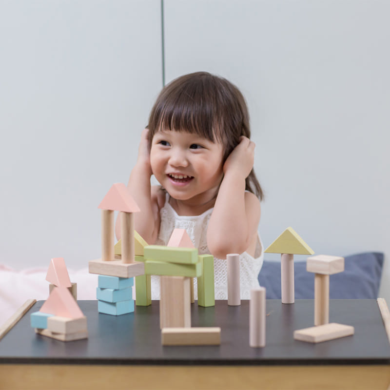 ชุดของเล่นไม้ PLANTOYS ชุดบล็อก 40 ชิ้น-สีพาสเทล สำหรับเด็กอายุ 18 เดือนขึ้นไป_3