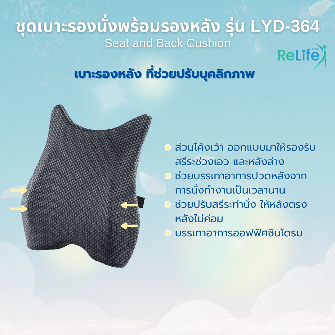 ชุดเบาะรองนั่งพร้อมรองหลัง RELIFE LYD-364_3
