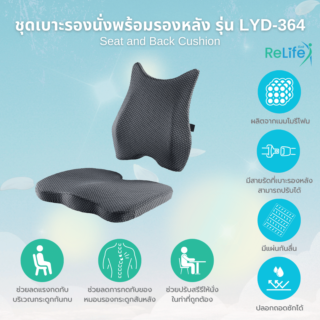 ชุดเบาะรองนั่งพร้อมรองหลัง RELIFE LYD-364_5