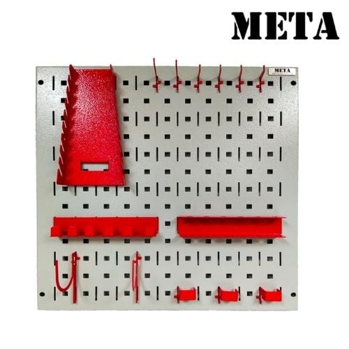 แผงแขวนเครื่องมือช่าง META HT-530-WH/TH-M-RD สีขาว/แดง_0