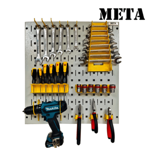 แผงแขวนเครื่องมือช่าง META HT-530-WH/TH-M-YL สีขาว/เหลือง_1