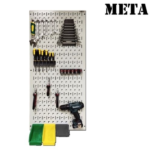 แผงแขวนเครื่องมือช่าง META HT-1135-WH/TH-L-GR สีขาว/เทา_1