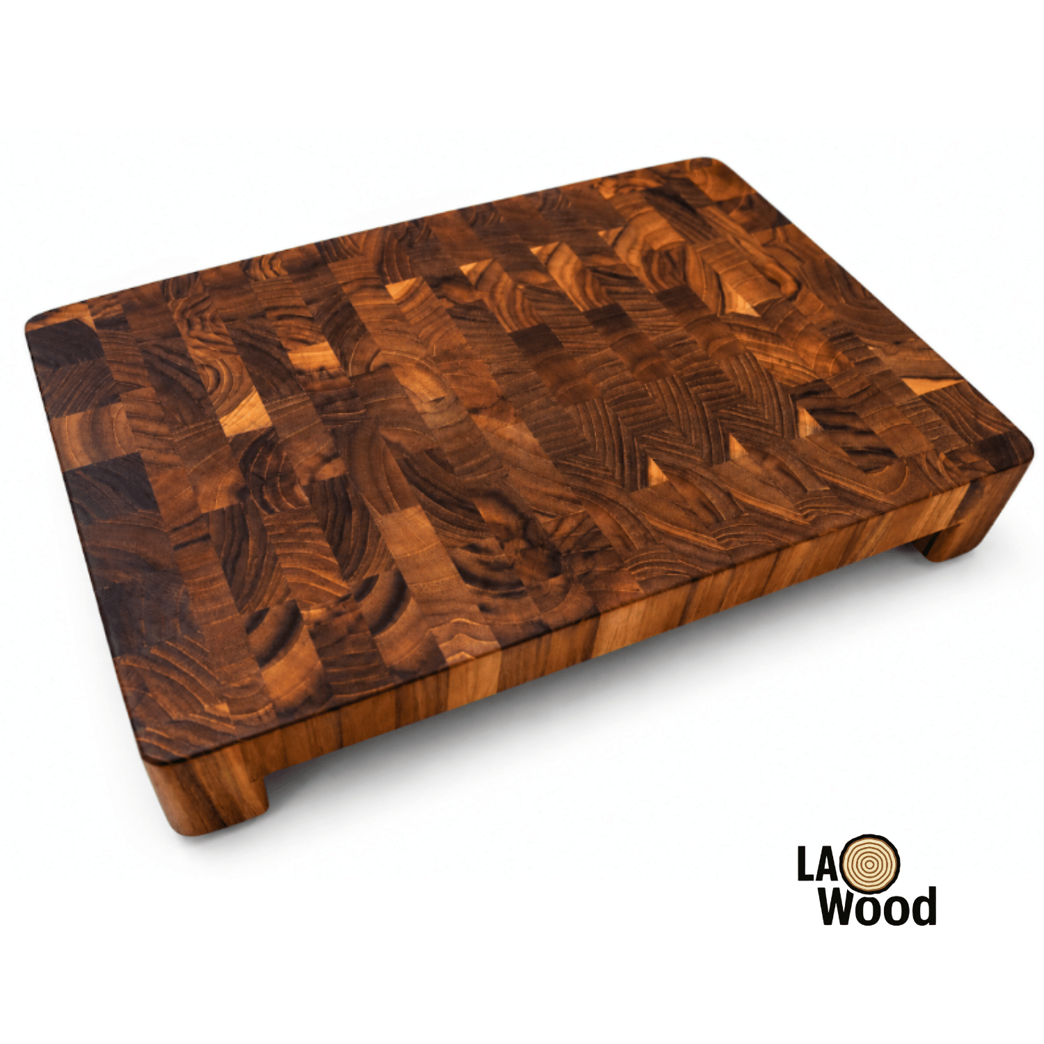 เขียงไม้สักแท้ END GRAIN LAOWOOD ขนาด 6 × 24 × 38 ซม._0