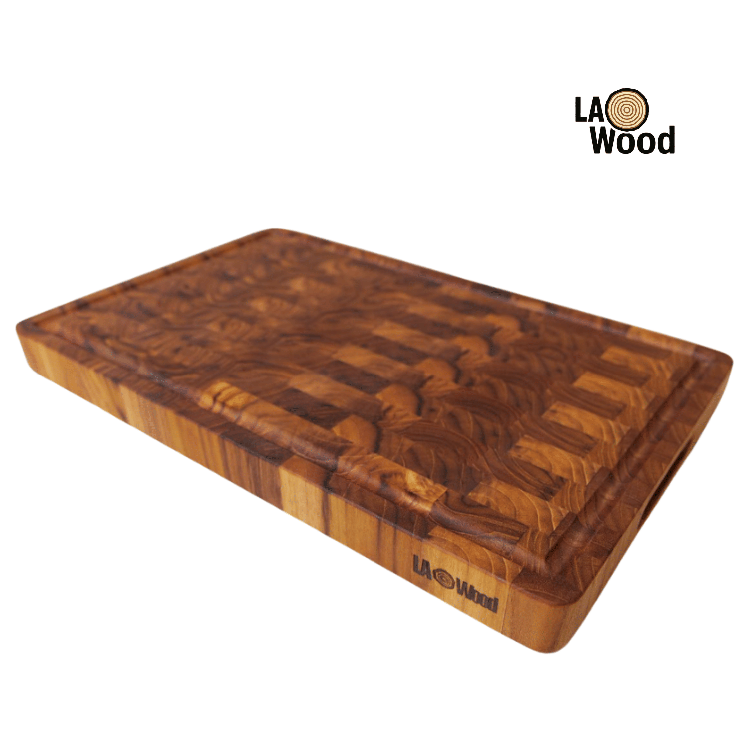 เขียงไม้สักแท้ END GRAIN LAOWOOD รุ่น CB06-1 แบบร่อง ขนาด 3×28×34 ซม_0