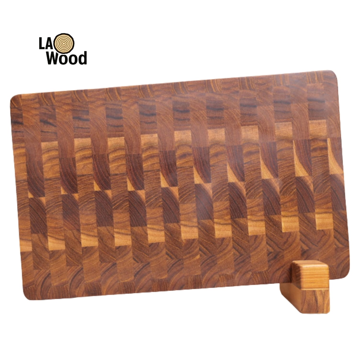 เขียงไม้สักแท้ END GRAIN LAOWOOD รุ่น CB09  ขนาด 3.0 × 24 × 38 ซม._1