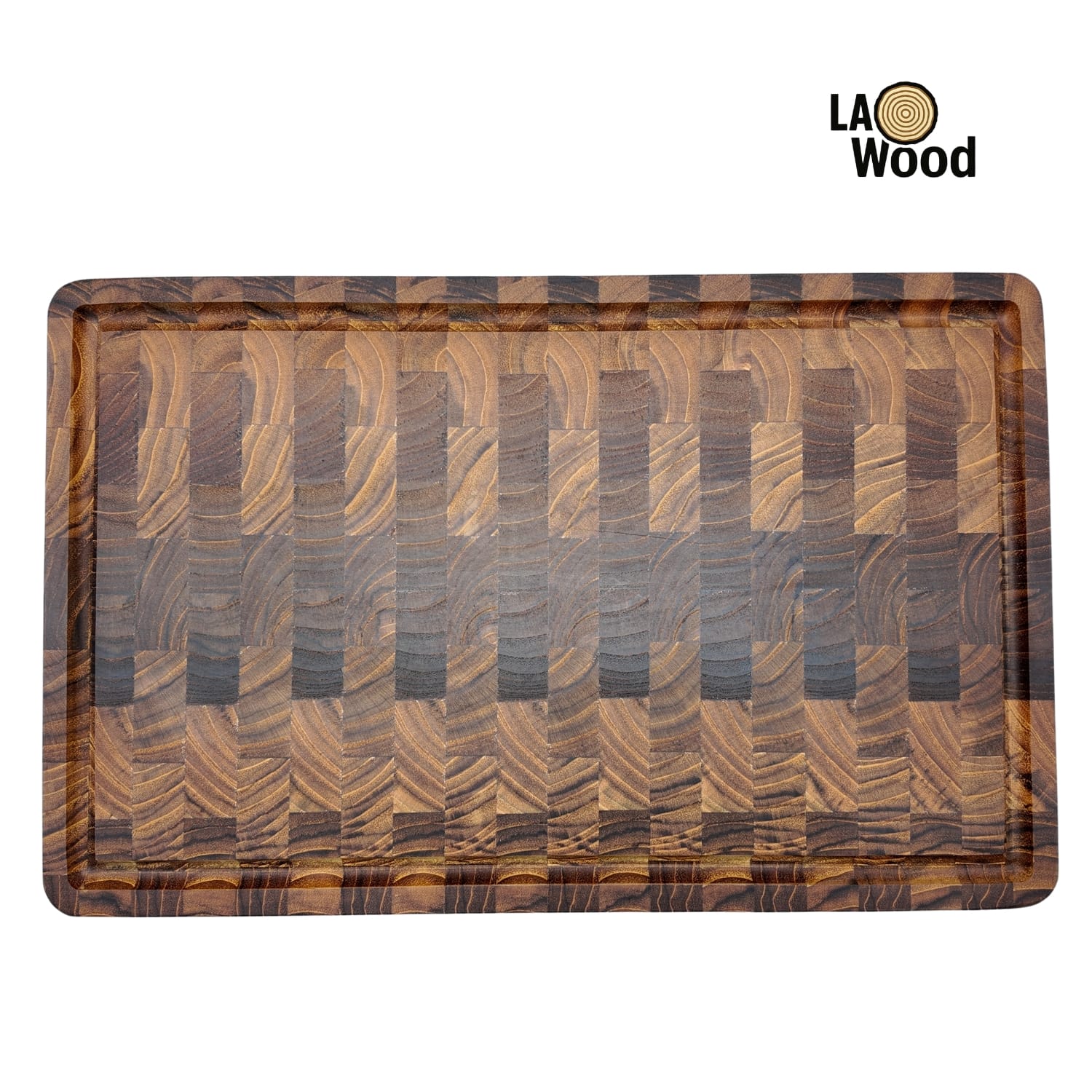 เขียงไม้สักแท้ END GRAIN LAOWOOD รุ่น CB09-1 มีร่อง ขนาด 3.0 × 24 × 38 ซม_1