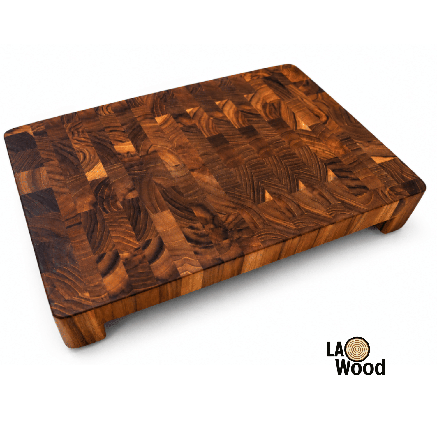 เขียงไม้สักแท้ END GRAIN LAOWOOD ขนาด 6 × 24 × 38 ซม._1