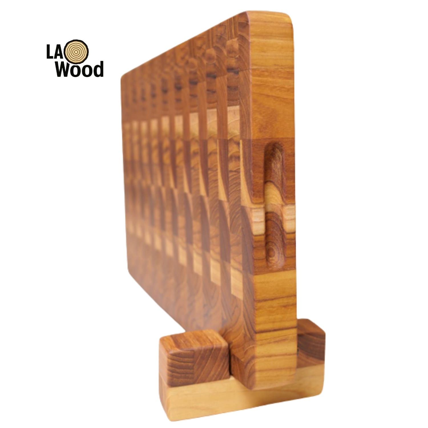 เขียงไม้สักแท้ END GRAIN LAOWOOD รุ่น CB09  ขนาด 3.0 × 24 × 38 ซม._2