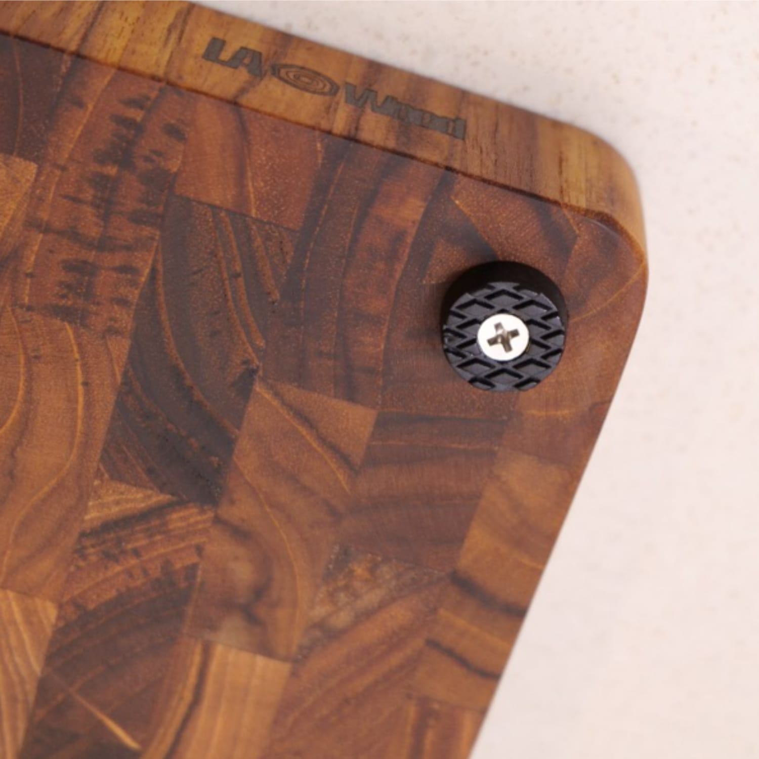 เขียงไม้สักแท้ END GRAIN LAOWOOD รุ่น CB09-1 มีร่อง ขนาด 3.0 × 24 × 38 ซม_3