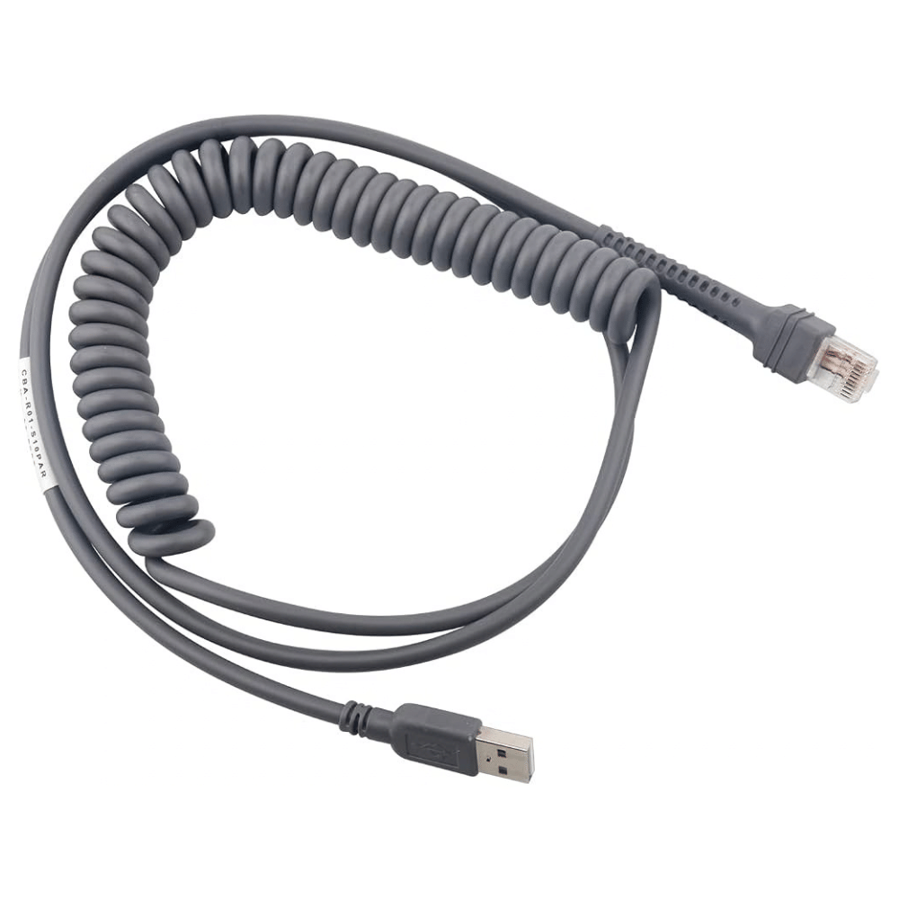สายเครื่องสแกนบาร์โค้ด ZEBRA CBA-U01-C10ZAR 3ม. สายเกลียว_2