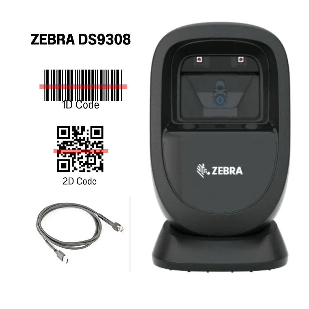 เครื่องสแกนบาร์โค้ดแบบตั้งโต๊ะ ZEBRA DS9308 USB สีดำ_5