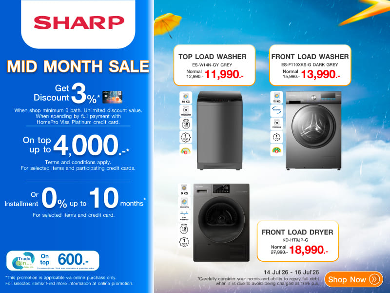 SHARP WASHER MID MONTH SALE